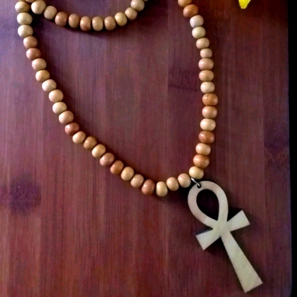 1PC Beautiful Mediation Bead Ankh Necklace - Picture 2 of 6